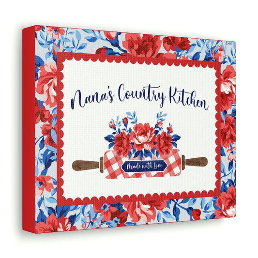 Pioneer Heritage Floral | Nana's Country Kitchen | Canvas Kitchen Wall Art