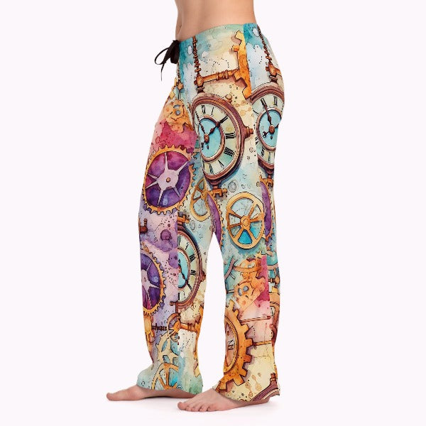 Watercolor Steampunk Women's Pajama Pants | More Heart Studio