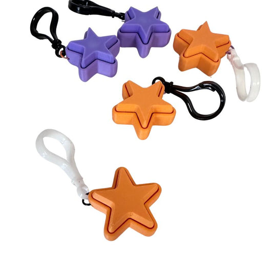 3D Printed Purple & Orange Star Clicker