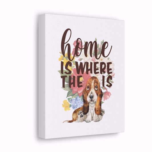 Pioneer Basset Hound | Home Is Where The Basset Hound Is | Canvas Wall Art