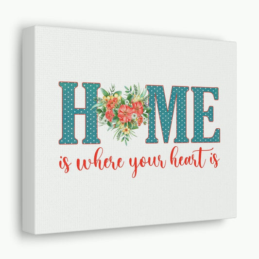 Pioneer Vintage Floral | Home Is Where Your Heart Is | Canvas Wall Art