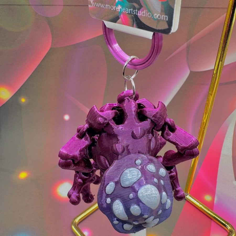 Purple Mushroom Frog Keychain - Collectable Fidget Sensory Toy