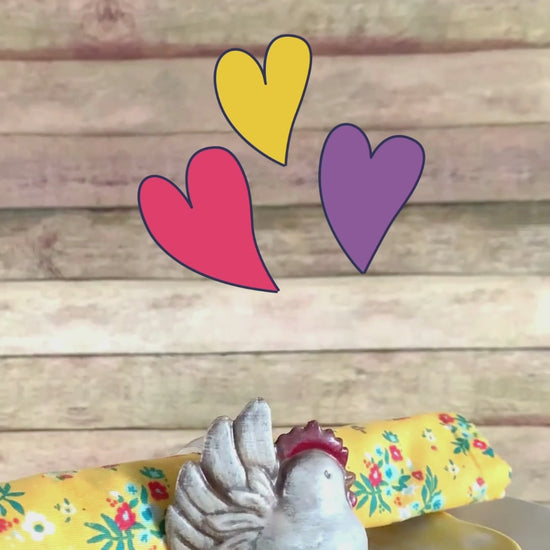 3D Printed Farmhouse Chicken Hand Painted Napkin Ring
