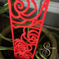 Red Rose Bookmark Plant Pal 3d Printed Indoor Trellis | More Heart Studio