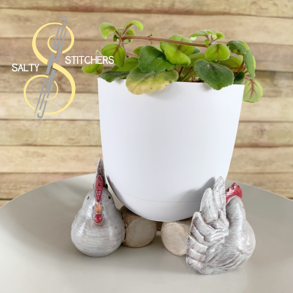 3D Printed Chicken Indoor Planter Feet Stand | Salty Stitchers at More Heart Studio