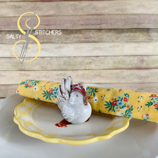 3D Printed Farmhouse Chicken Hand Painted Napkin Ring | Salty Stitchers at More Heart Studio