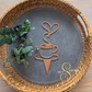 Brown Coffee Cup Heart Plant Pal 3d Printed Indoor Trellis | More Heart Studio