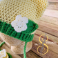 Yellow Lemon Blossom Crochet Cat Ears Hat - Gift Idea for Teens | Salty Stitchers