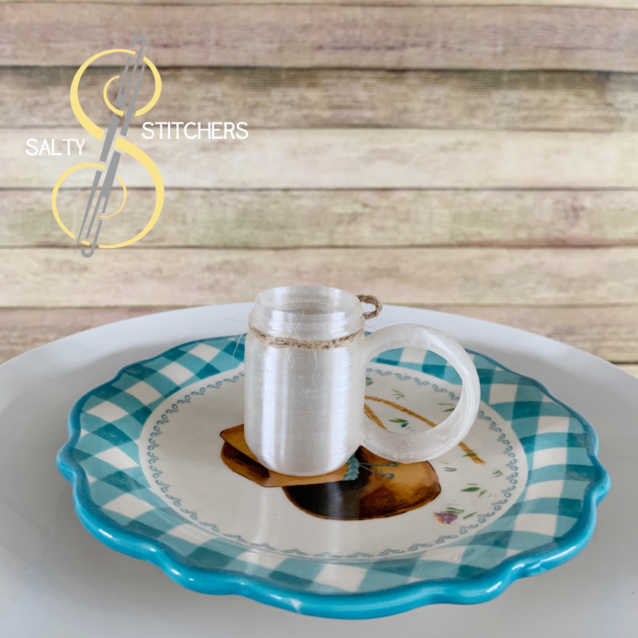 3D Printed Rustic Mason Jar Napkin Ring Holder | Salty Stitchers at More Heart Studio