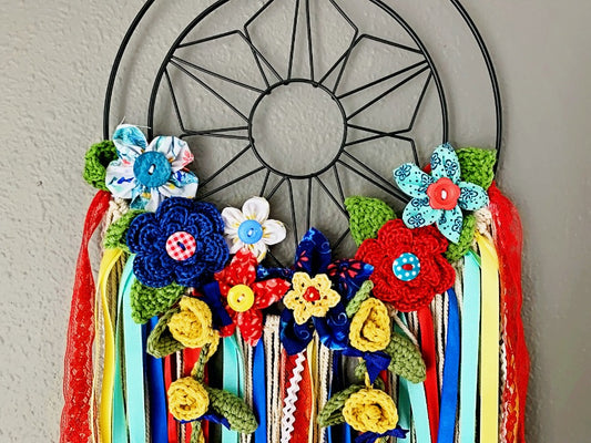 Pioneer Woman Inspired Mazie Dreamcatcher | Boho Dreamcatcher | Wall Hanging Tapestry | Macrame Wall Art | Macrame Wall Hanging. Designed and hand-crafted by More Heart Studio designers.