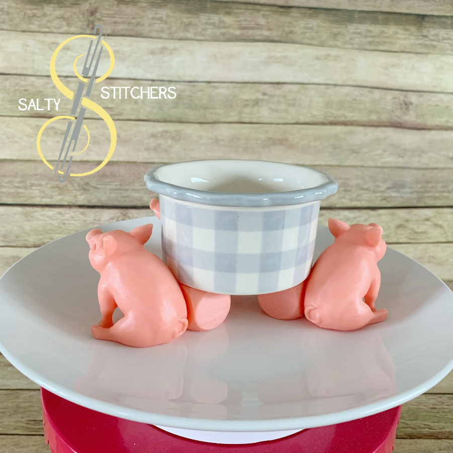 3D Printed Pig Indoor Planter Feet Stand | Salty Stitchers at More Heart Studio