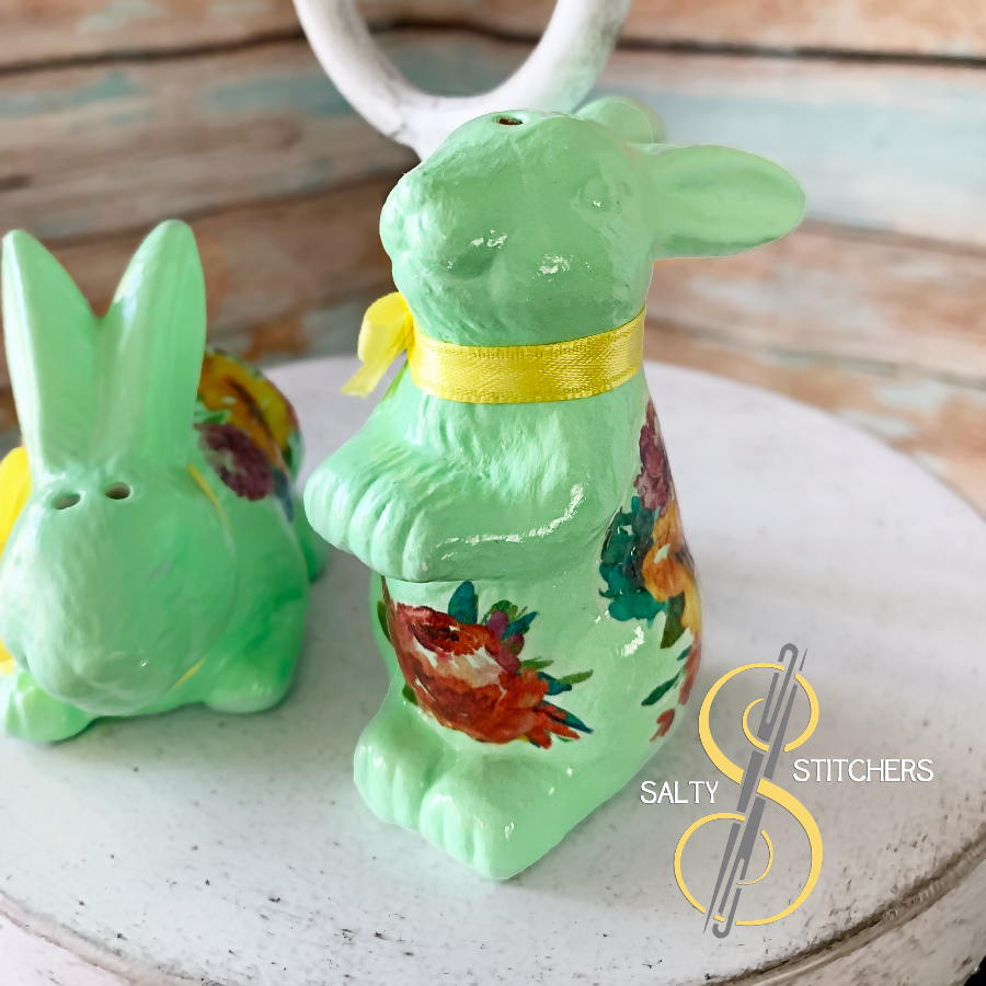 Shop the best Pioneer Woman Inspired Sweet Romance Jade Bunny Salt & Pepper Shakers. This bunny figurine collections is perfect for your Pioneer Woman Easter decor.