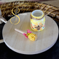 Vintage Floral Inspired Honey Bee Tier Tray Mini Honey Pot and Dipper