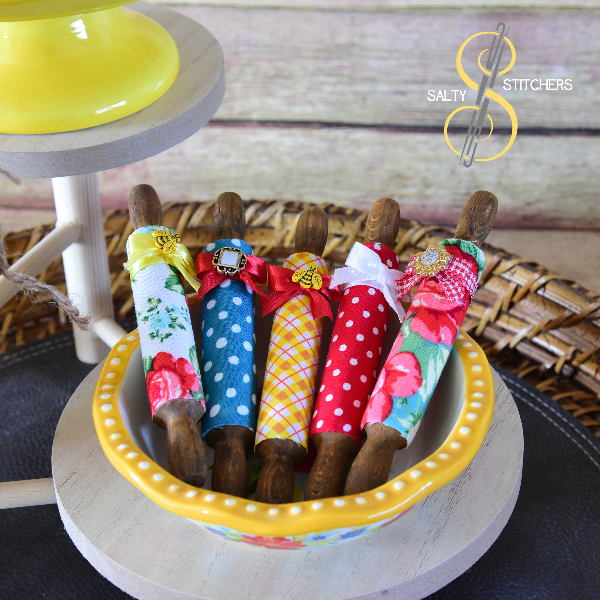 Vintage Floral Inspired Honey Bee Tier Tray Mini Rolling Pin 5 Set | Jacobs Custom Living