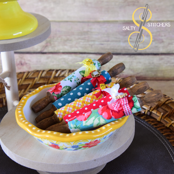 Vintage Floral Inspired Honey Bee Tier Tray Mini Rolling Pin 5 Set | Jacobs Custom Living