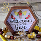 Vintage Floral Honey Bee Wood Bead Tier Tray Garland | Salty Stitchers