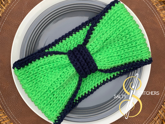 Seattle Seahawks Warm Braided Neon Green Crochet Ear Warmer Headband | Teenage Girl Gifts