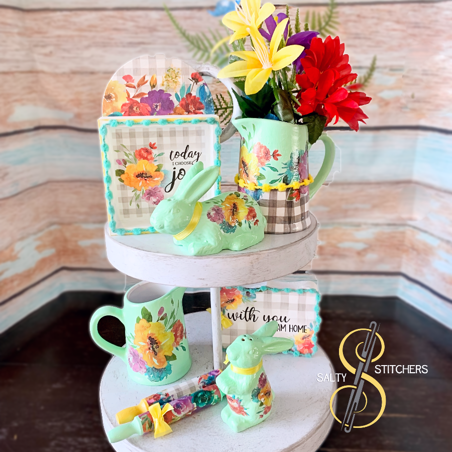 Shop the Best Pioneer Woman Inspired Sweet Romance Jade Ceramic Mini Pitcher Vase  made and sold by Salty Stitchers at More Heart Studio.