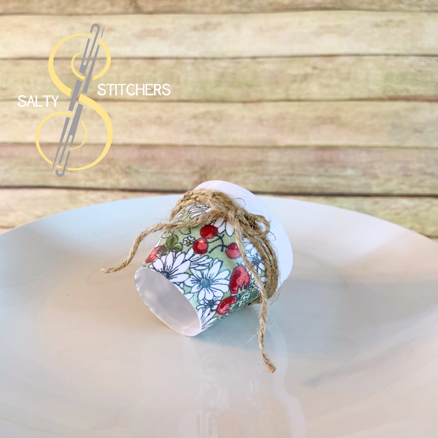 3D Printed Faux Terra Cotta Pot Strawberry Napkin Ring | Salty Stitchers at More Heart Studio