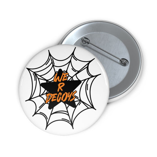 We R Decoys Star Spiderweb Logo Custom Pin Button