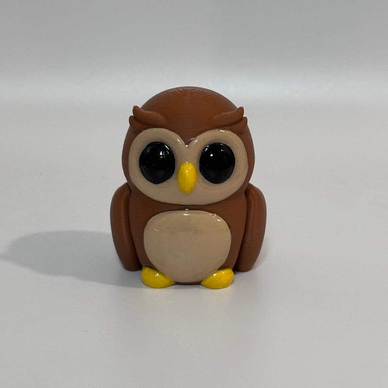 W15 Large Brown Owl Fidget Wildlife